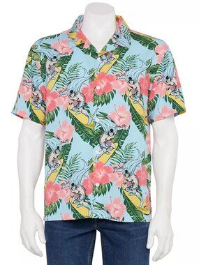 Men's Batman Surfing Button Front Top - L